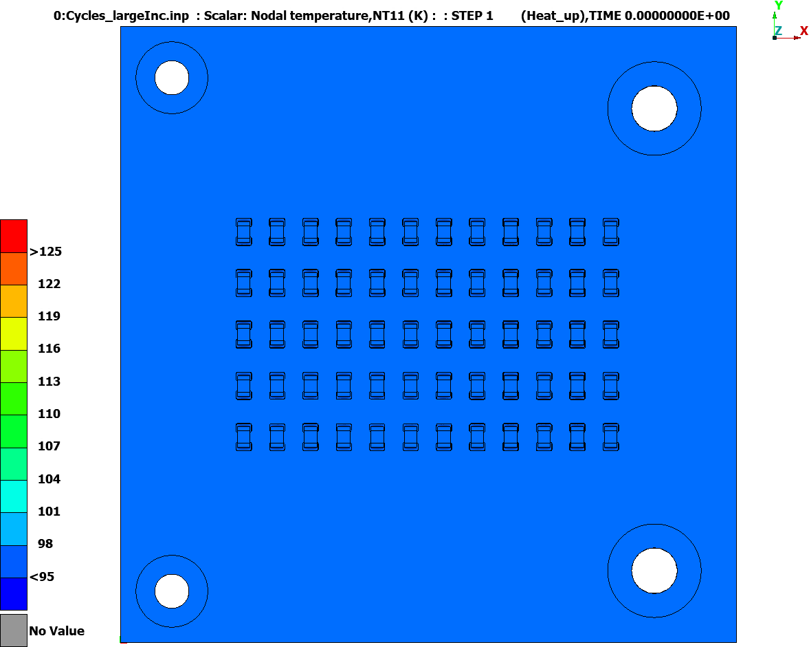 Blue circuit board with alternating colour distribution in the centre.